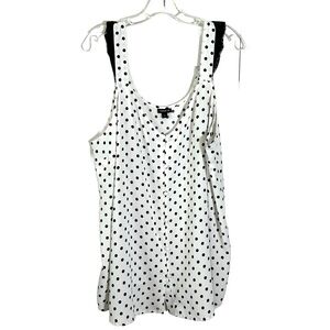 Torrid Women's Studio Crepe de Chine Lace Trim Button Front Tank in Size 3X